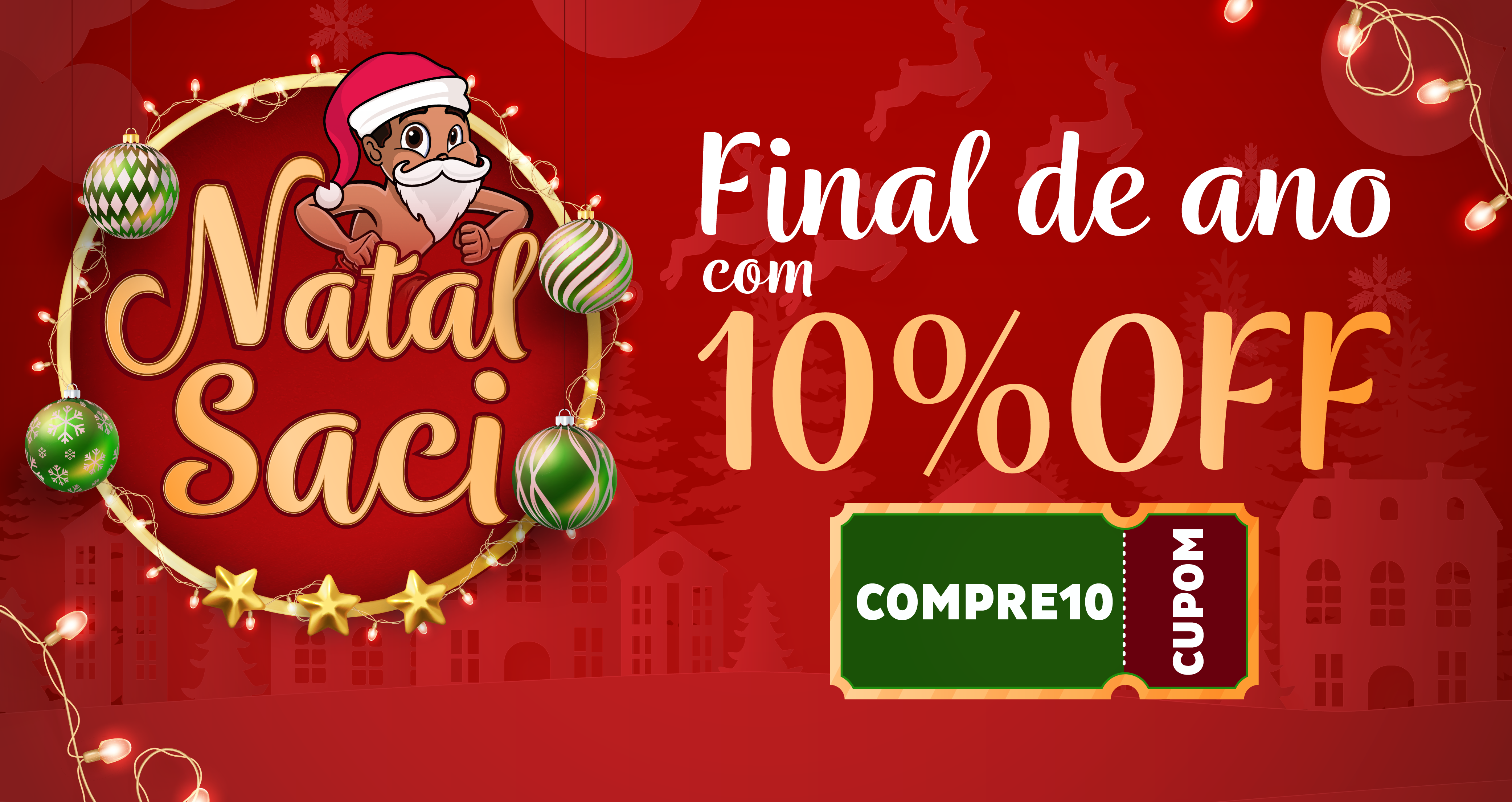 Use o cupom COMPRE10 e reforme o seu lar com a Saci Tintas neste final de ano!